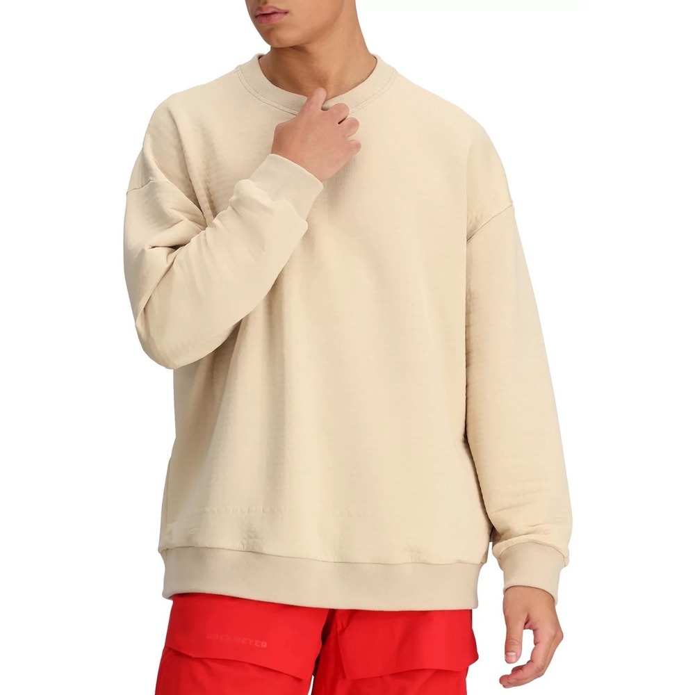 NWT Men's Obermeyer Explorer Tech Crewneck Sweatshirt Medium Cement $159‎